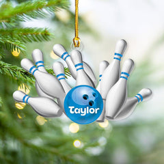 Maxcorners Personalized Bowling Strike Christmas Ornament Custom Name Bowling Team Gift Bowling Ornament Christmas Tree Decor Bowler Gift Bowling & Pin
LM1111