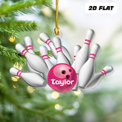Maxcorners Personalized Bowling Strike Christmas Ornament Custom Name Bowling Team Gift Bowling Ornament Christmas Tree Decor Bowler Gift Bowling & Pin
LM1111