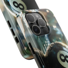 Maxcorners Billiards 8 Ball Tough Phone Case, Black Phone Case, Protective Phone Cover, Billiards Phone Case, Unique Phone Case Full Wrap Phone Case LM1012