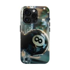 Maxcorners Billiards 8 Ball Tough Phone Case, Black Phone Case, Protective Phone Cover, Billiards Phone Case, Unique Phone Case Full Wrap Phone Case LM1012