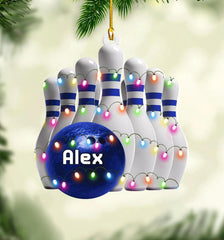 Maxcorners Bowling Lights Ornament: Personalized Christmas Decoration LM1111