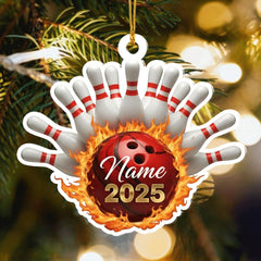 Maxcorners Custom Bowling Christmas Ornament, Personalized Bowling Players Ornament, Bowling Lovers Gift
LM1111