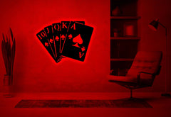 Maxcorners Ace of Spades Poker LED Decor, Gift For Poker Lover, Poker Game Room Wall Art DecorLM1009