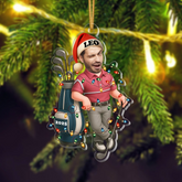 Maxcorners Custom Face Acrylic Ornament, Golf Keychain, Golf Accessories, Christmas Golf Gift, Gift For Golf Dad