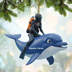 Maxcorners Dolphin Trainer Home Decor, Christmas Ornament, Personalized Ornament LM2111