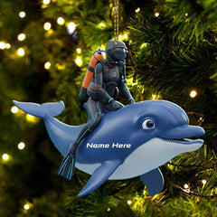 Maxcorners Dolphin Trainer Home Decor, Christmas Ornament, Personalized Ornament LM2111