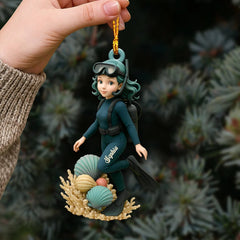 Maxcorners Diving Home Decor, Christmas Ornament, Personalized Ornament 2D Flat LM2111