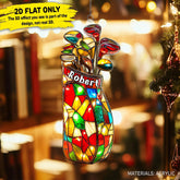 Maxcorners Custom Golf Bag Acrylic Ornament, Golf Keychain, Funny Golf Accessories, Gift For Golfers, Christmas Ornament