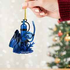 Maxcorners Diving Home Decor, Christmas Ornament, Personalized Ornament 2D Flat LM2111