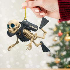 Maxcorners Skull Diving Home Decor, Christmas Ornament, Personalized Ornament 2D Flat LM2111