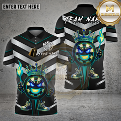 Maxcorners Darts Shirt King Silver Chevron Flame Crown Royal Board Multioptions Personalized Name, Team Name Unisex 3D Shirt