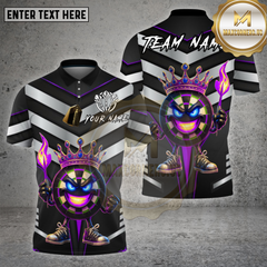 Maxcorners Darts Shirt King Silver Chevron Flame Crown Royal Board Multioptions Personalized Name, Team Name Unisex 3D Shirt