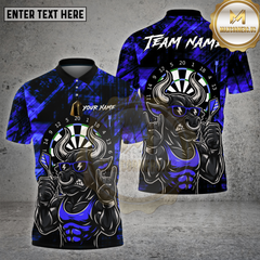 Maxcorners Dartboard Muscle Bull Rock Nโ Roll Grunge Multicolor Options Personalized Name, Team Name Unisex 3D Shirt