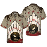 Maxcorners Bowling Ball Vintage Background Hawaiian Shirt