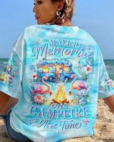 Maxcorners Making Memories One Campfire At A Time Flamingo All Over Print LM2101