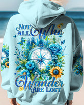 Maxcorners Not All Who Wander Are Lost Compass All Over Print LM2101