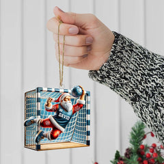 Maxcorners Custom Name and Number Soccer Ornament, Soccer Christmas Gift 2D Flat LM2111