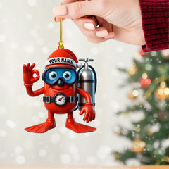Maxcorners Diving Home Decor, Christmas Ornament, Personalized Ornament 4 2D Flat LM2111