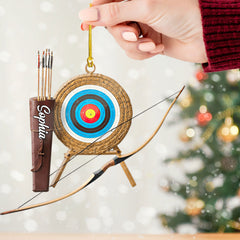 Maxcorners Bow And Arrow Ornament, Personalized Ornament 2D Flat LM2211