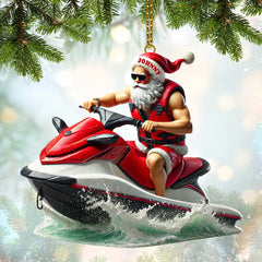 Maxcorners Custom Name Santa Jeski Ornament, Santa Christmas Gift 2D Flat LM2111