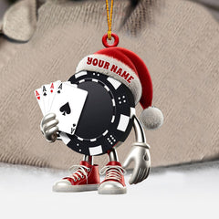 Maxcorners Poker Casino Christmas Ornament, Personalized Ornament 2D Flat LM2211