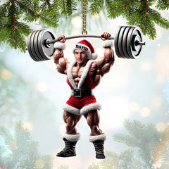 Maxcorners Custom Name and Photo Gym Ornament, Gymnastics Christmas Decoration 2D Flat LM2111