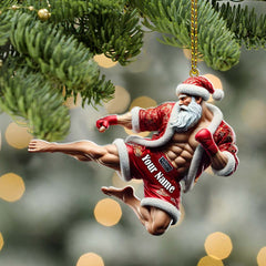 Maxcorners Custom Name Muay Thai Ornament, Christmas Gift for Muay Thai Lovers 2D Flat LM2111