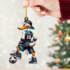 Maxcorners Football Duck Christmas Ornament, Personalized Ornament 2D Flat LM2211