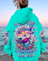 Maxcorners Not All Who Wander Are Lost Compass Turtle All Over Print LM2101