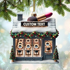 Maxcorners Custom Name Beauty Salon Ornament, Beauty Shop Christmas Decor 2D Flat LM2111