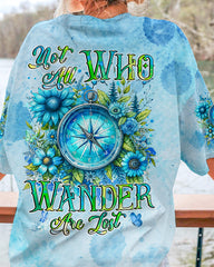 Maxcorners Not All Who Wander Are Lost Compass All Over Print LM2101