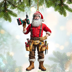 Maxcorners Custom Name Handyman Santa Ornament, Handyman Christmas Gift 2D Flat LM2111