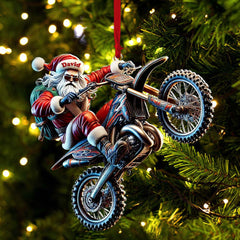 Maxcorners Custom Name Motocross Ornament, Motocross Lover Christmas Gift 7 2D Flat LM2211