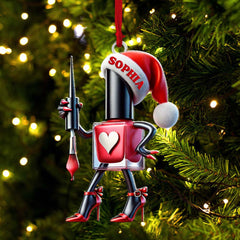 Maxcorners Custom Name Nail Salon Ornament, Nail Salon Christmas Decoration 2D Flat LM2211