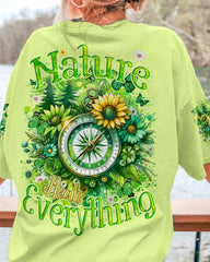 Maxcorners Nature Heals Everything Compass All Over Print LM2101