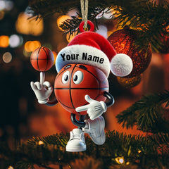 Maxcorners Basketball Playing Christmas Ornament, Personalized Ornament 2D Flat LM2211
