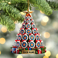Maxcorners Custom Name Archery Christmas Tree Ornament, Christmas Gift 2D Flat LM2211