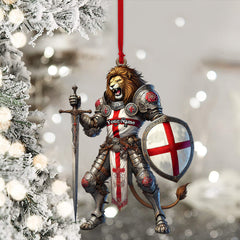 Maxcorners Custom England Lion Ornament, Personalized Ornament 2D Flat LM2211