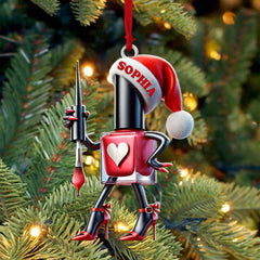 Maxcorners Custom Name Nail Salon Ornament, Nail Salon Christmas Decoration 2D Flat LM2211