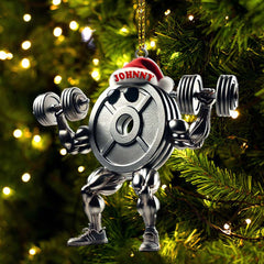 Maxcorners Custom Name Work Out Ornament, Gymnastics Christmas Gift 2D Flat LM2111