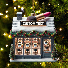 Maxcorners Custom Name Beauty Salon Ornament, Beauty Shop Christmas Decor 2D Flat LM2111