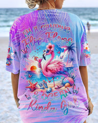 Maxcorners Camping Flip Flops Ocean Kinda Girl Flamingo All Over Print LM2101