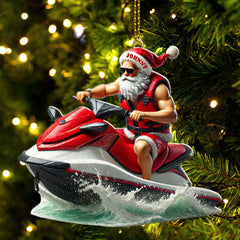 Maxcorners Custom Name Santa Jeski Ornament, Santa Christmas Gift 2D Flat LM2111