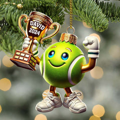 Maxcorners Custom Name Tennis Ornament, Tennis Lover Christmas Gift 2D Flat LM2111