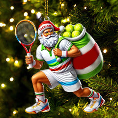 Maxcorners Custom Name Tennis Christmas Ornament, Tennis Christmas Gift 2D Flat LM2111