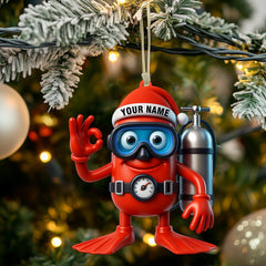Maxcorners Diving Home Decor, Christmas Ornament, Personalized Ornament 4 2D Flat LM2111