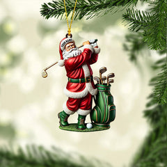 Maxcorners Santa Golf Player Christmas Ornament, Personalized Ornament 2D Flat LM2211
