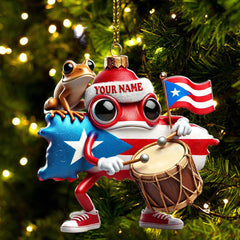 Maxcorners Custom Name Puerto Rico Ornament, Puerto Rico Lover Christmas Gift 2D Flat LM2111