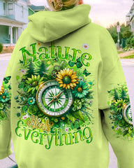 Maxcorners Nature Heals Everything Compass All Over Print LM2101