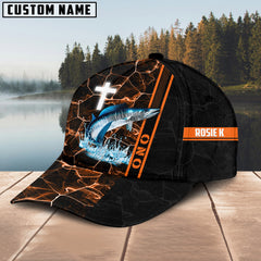 Maxcorners Premium Cross And Deer 3D Personalized Multicolor Cap For Rhonda